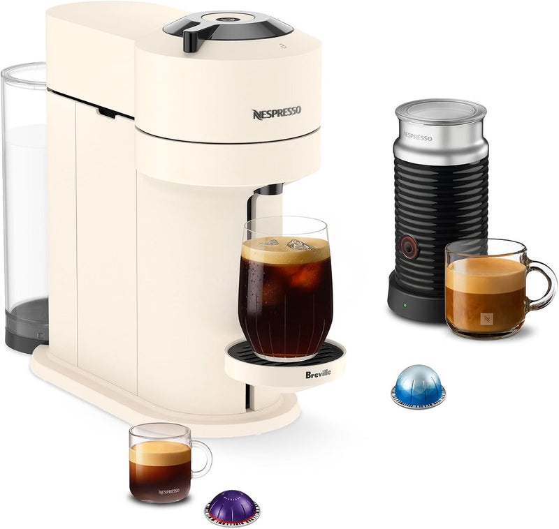 Nespresso Vertuo Next Coffee and Espresso Maker with Frother-White/Chrome