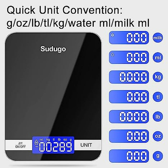 Sudugo Digital Food Kitchen Scale 10KG- Grey