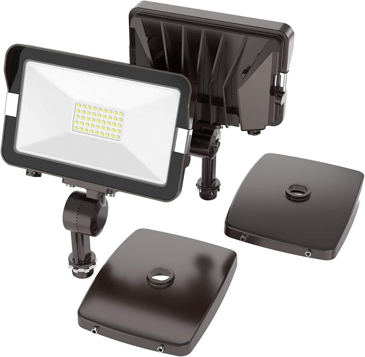 HYPERLITE CES-LS-VN-30W50120L12-KBZ 2 Pack 30W LED Flood Light Outdoor with Knuckle Mount