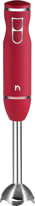New House HB989-RBR-S-RED Kitchen Immersion Hand Blender 2 Speed Stick Mixer