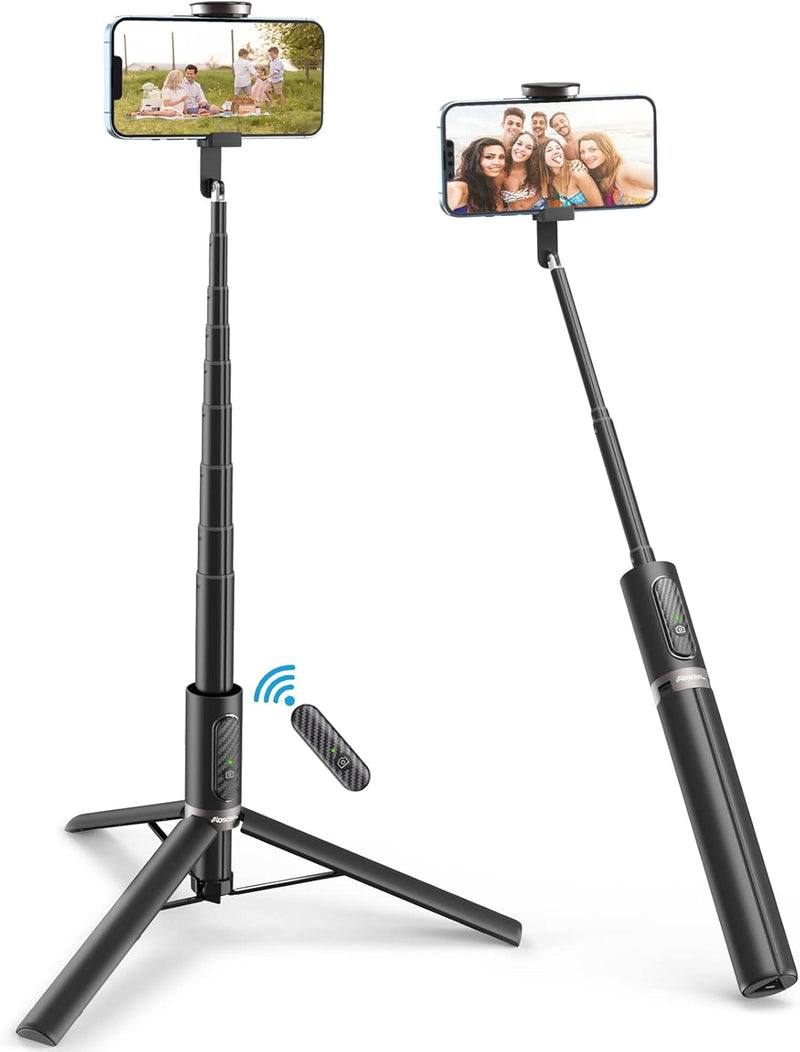 AVOSDER 60'' Selfie Stick & Tripod Stand All in One Extendable Cell Phone Tripod with Bluetooth Remote