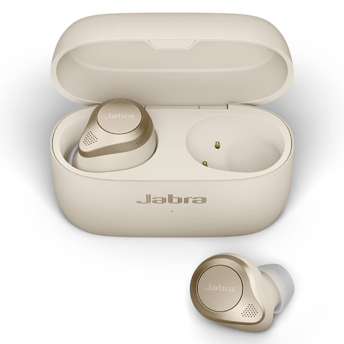 Jabra - Elite 85t True Wireless Advanced Active Noise Cancelling Earbuds - Gold Beige