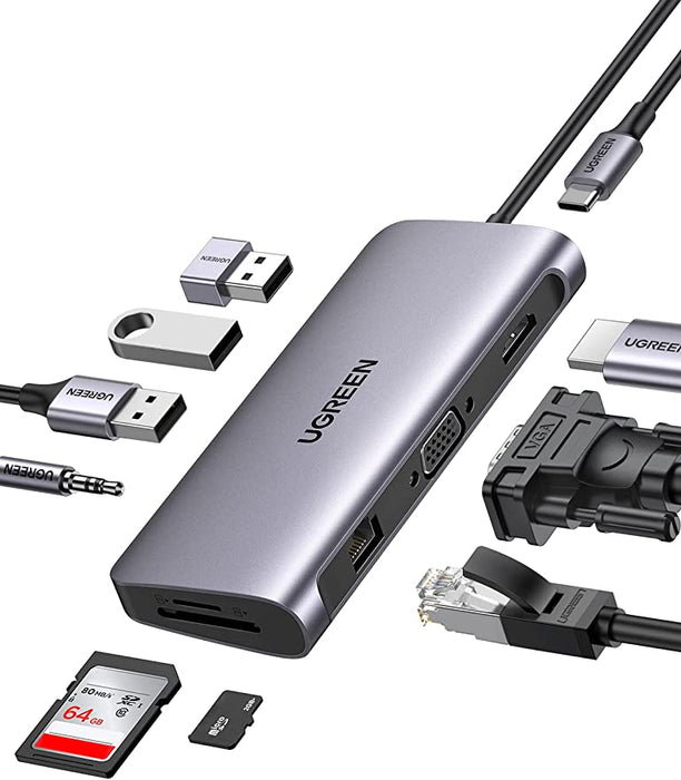 UGREEN USB C Hub, 10-in-1 USB-C Docking Station