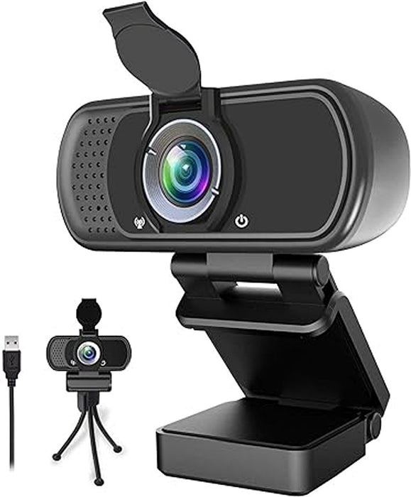 Ziqian N5 1080P Webcam Live Streaming Web Camera with Stereo Microphone(Privacy cover and tripod included)