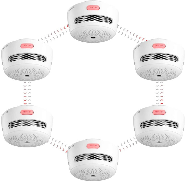 X-Sense XS01-WR Wireless Interconnected Smoke Detector - 6 Pack