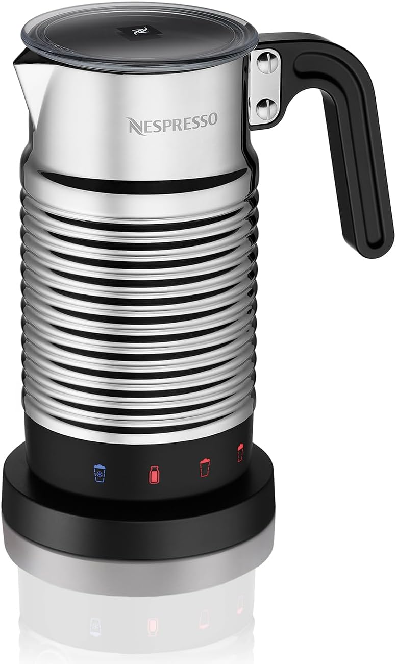 Nespresso Aeroccino4 Milk Frother with Four Styles of Preparation (Silver and Black)