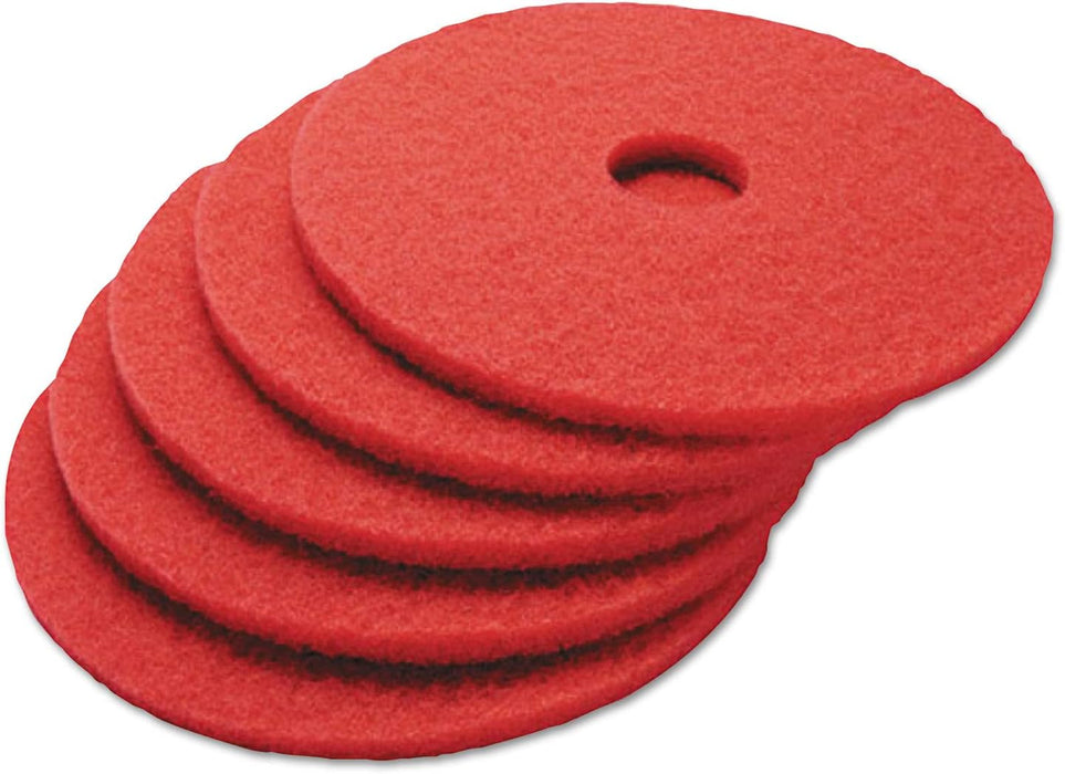 Boardwalk 4013RED Buffing Floor Pads 13-Inch Diameter Red  - 5/Carton