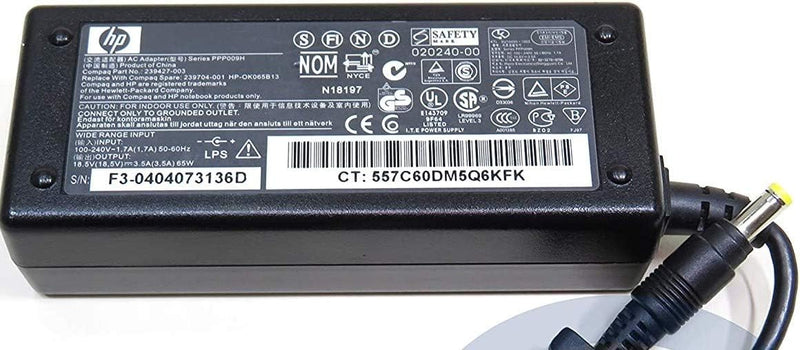 HP 239427-003 18.5V 3.5A 65W AC Adapter for NC8000