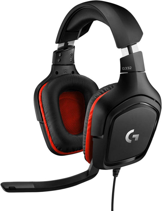 Logitech G332 3.5mm Multi Platform Stereo Gaming Headset - Black/Red