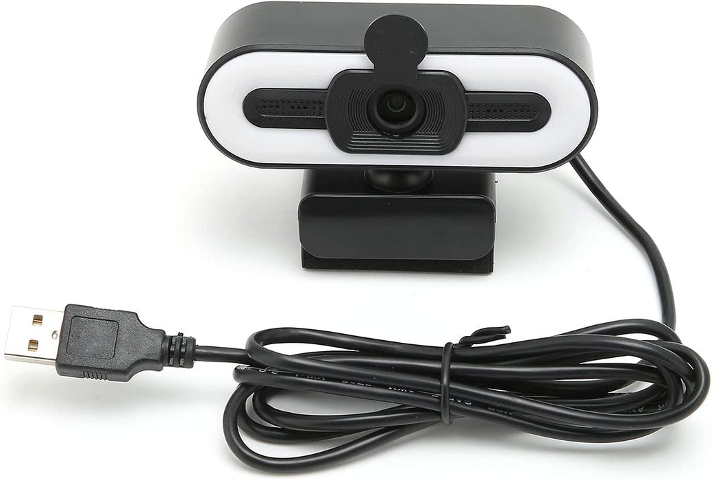 753 HD 1080p Webcam-USB 30FPS LED Light Web Camera with Microphone