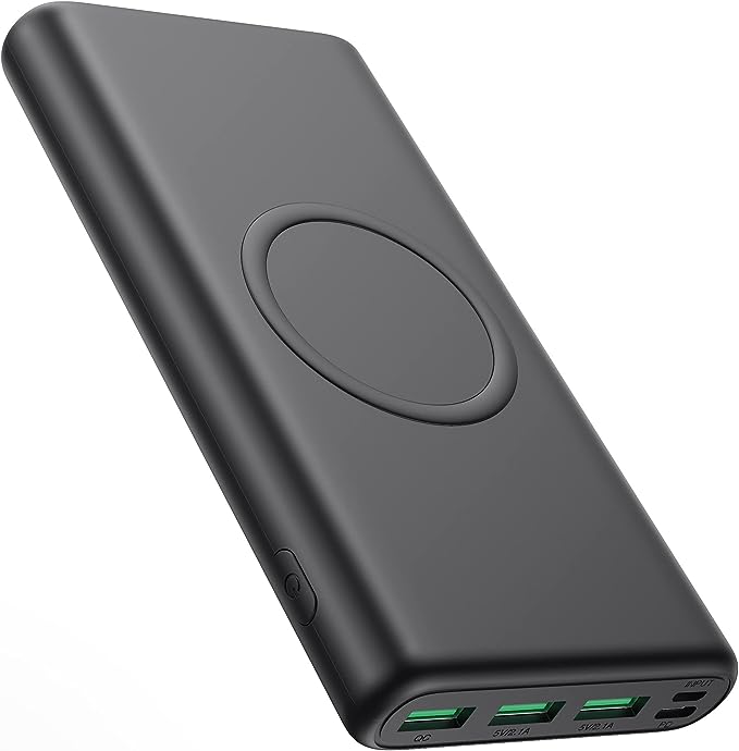 H H·E·T·P- HX200Q5  Wireless Portable Charger-33800mAh 15W Fast Wireless Charging 25W PD QC 4.0 USB-C Power Bank
