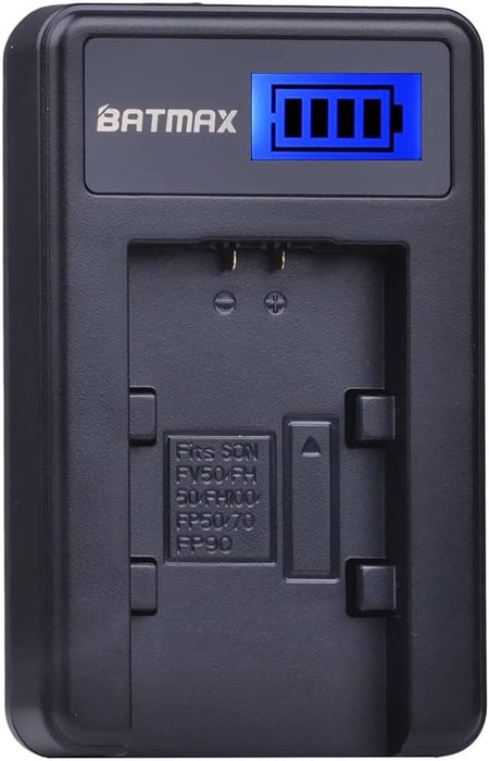 Batmax LCD Charger for Sony FV50/FH50/FH100/50/70/90 Batteries
