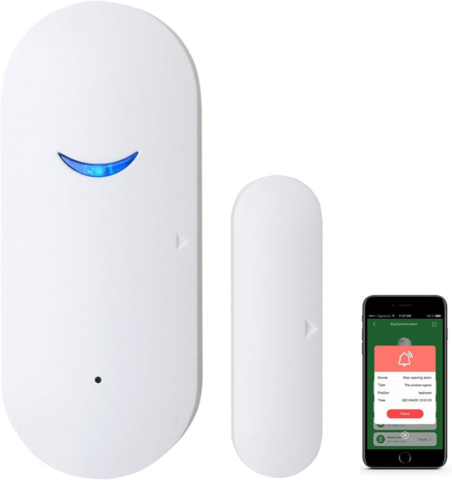 SEHOMY 2 Pack WiFi Door Sensor Detector Smart, Wireless Window Sensor Real-time Alarm