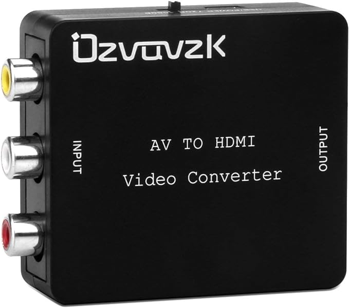 Ozvavzk RCA to HDMI Converter Compositve AV to HDMI Video Audio Converter Adapter Support 1080P