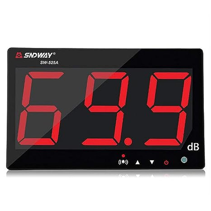 SNDWAY SW-525A30-130dB Digital Sound Level Meter with Large LCD Display Noise Meter Decibel Wall Mounted Hanging