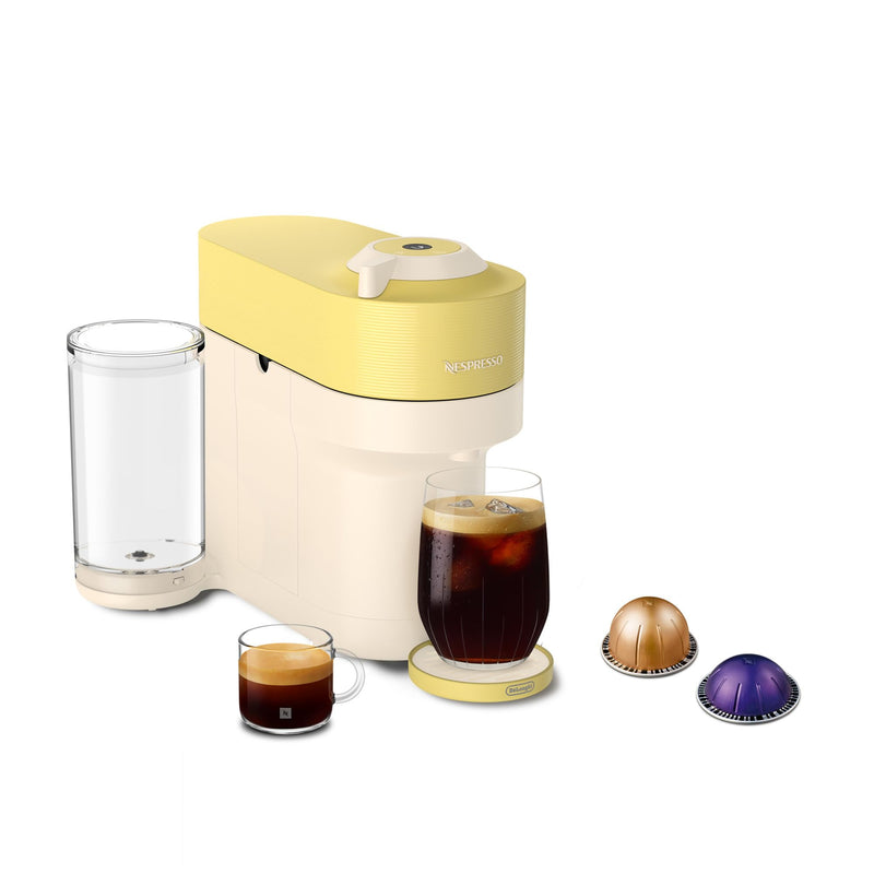 Nespresso Vertuo Pop+ Combination Espresso and Coffee Maker - Pastel Yellow
