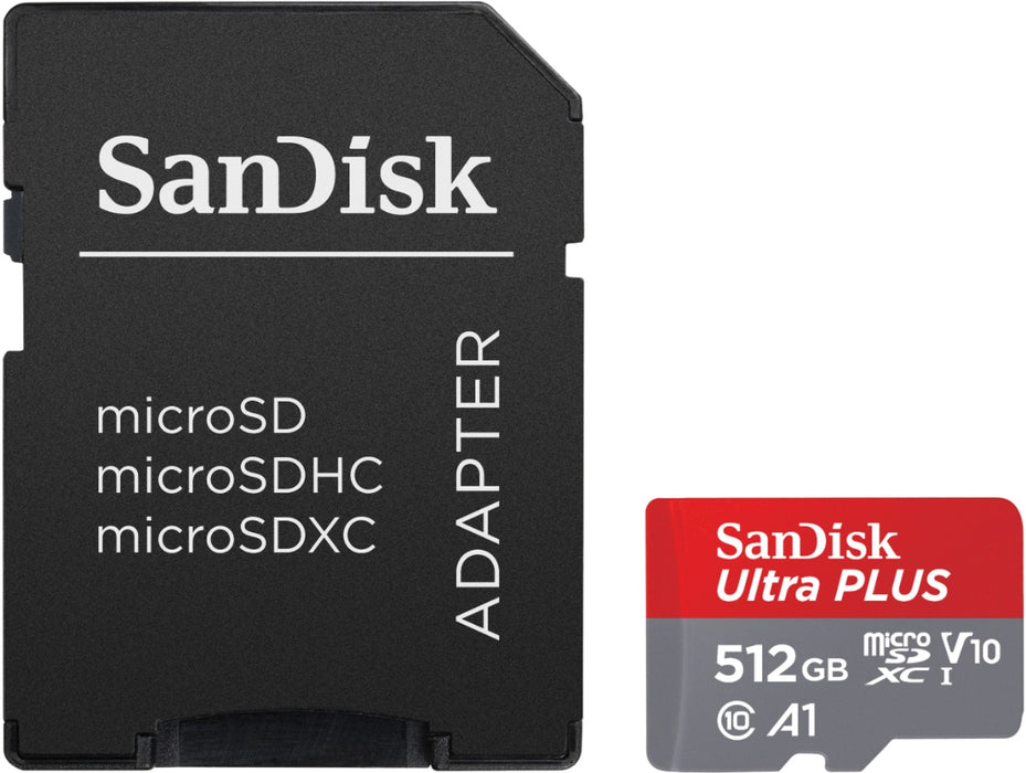 SanDisk - Ultra PLUS 512GB microSDXC UHS-I Memory Card