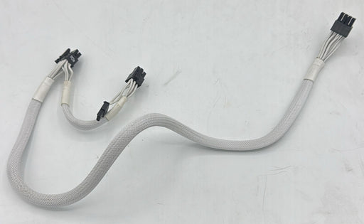 8pin To Dual 6+2 Pin Braided PCIE Cable White