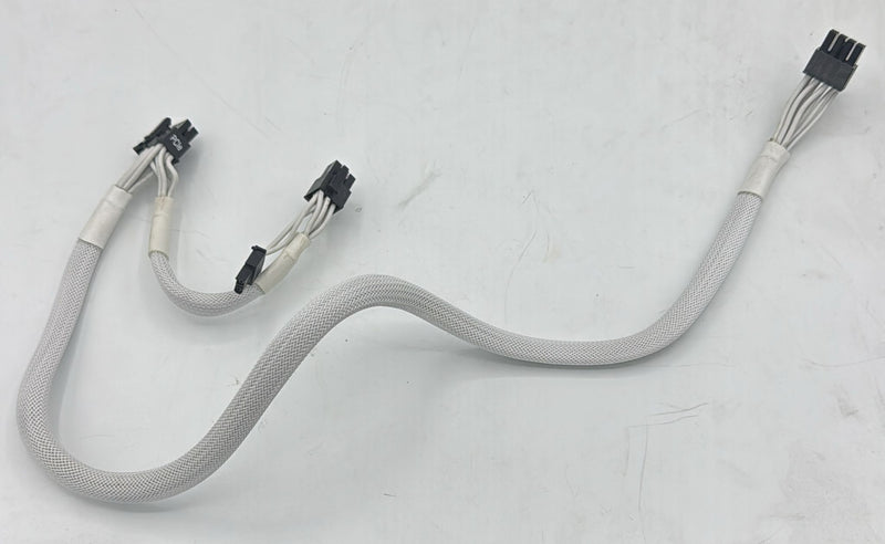 8pin To Dual 6+2 Pin Braided PCIE Cable White