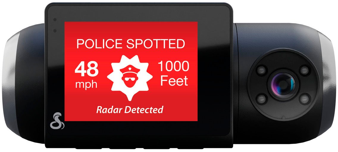 Cobra - SC 201 Dual-View Smart Dash Cam with Built-In Cabin View - Black