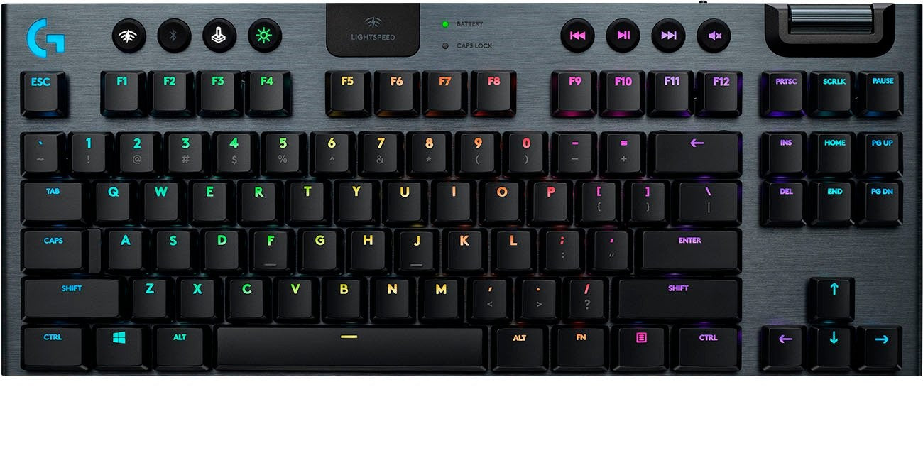 Logitech G915 TKL Tenkeyless LIGHTSPEED Tactile RGB Mechanical Gaming Keyboard (No Receiver)