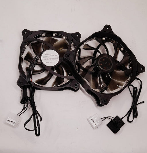Pano-Mounts 12025SRGB  Moisture-Proof Fan 2-Pack 12V DC High Airflow Computer Cooling Fan 1200RPM