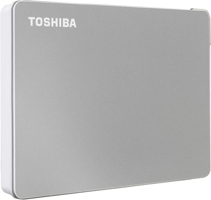 Toshiba Canvio Flex 2TB Portable External Hard Drive USB-C USB 3.0, Silver for PC, Mac, & Tablet - HDTX120XSCAA