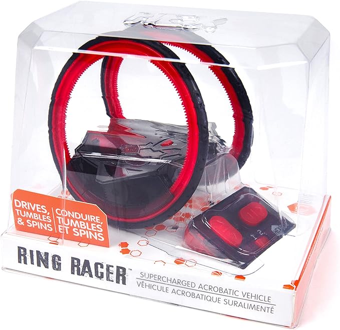 HEXBUG 409-5766 Ring Racer- Self-Stabilizing Rechargeable Remote Control Robot Toys for Kids-Red