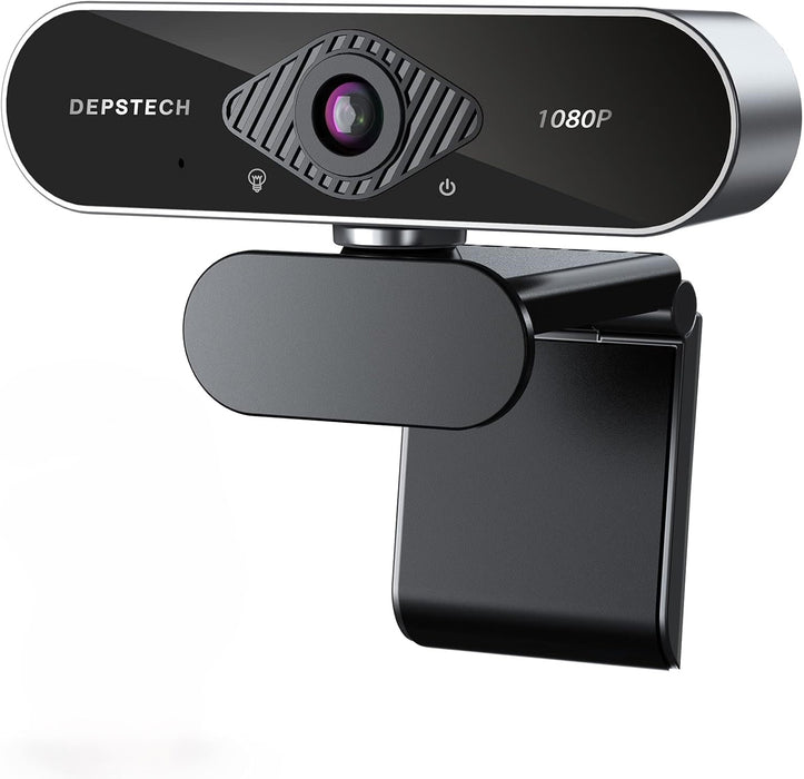 DEPSTECH Webcam with Microphone 1080P HD Webcam with Auto Light Correction for Desktop/Laptop