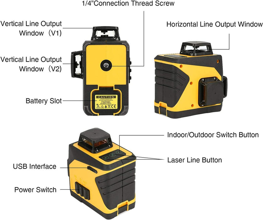 Wokeline WGR12L 3D Green Line Laser