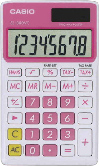 CASIO SL-300VC-PK- Standard Function Calculator-Pink