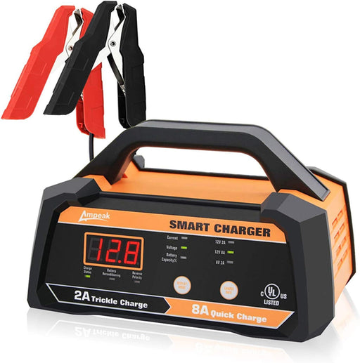 Ampeak 6V 12V Smart Car Battery Charger and Maintainer 2A 8A