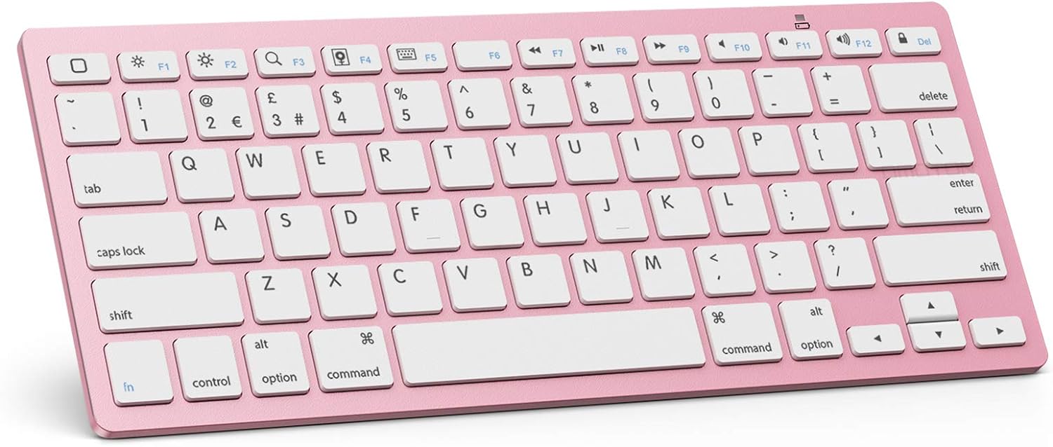 OMOTON  KB066 Ultra-Slim Bluetooth Keyboard-Rose Gold