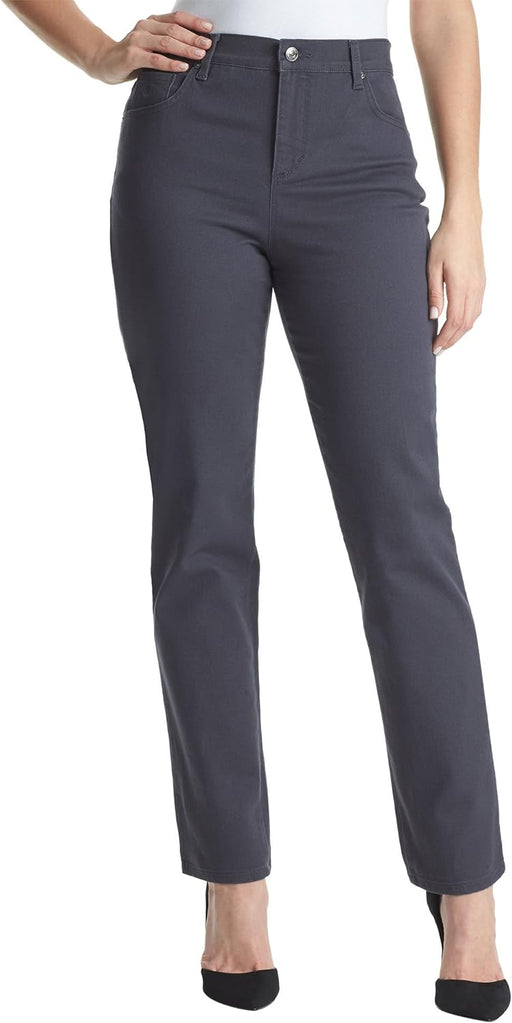 Gloria Vanderbilt Womens Amanda Slimming Stretch Tapered Leg Jeans - Grey Twilight - Average 8