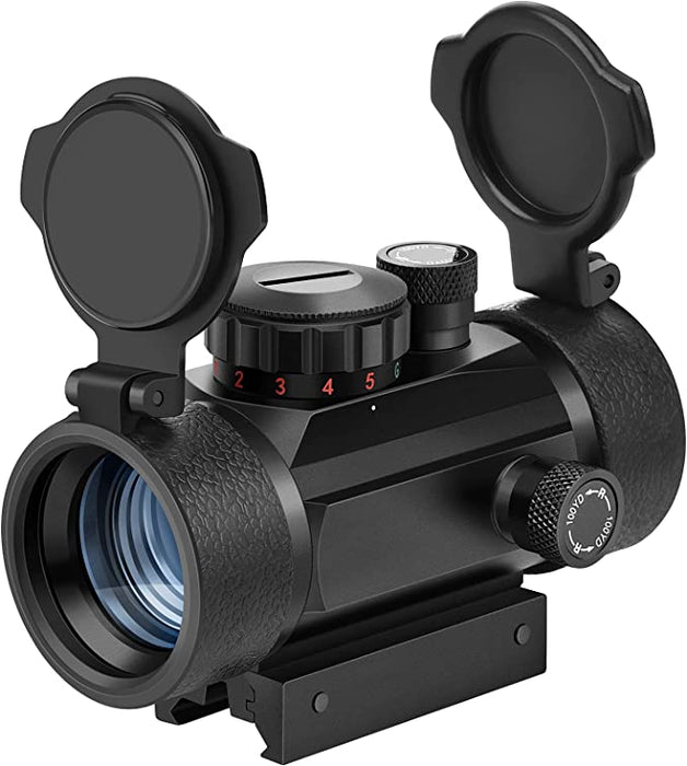 Red Green Dot Sight Tactical Scope Reflex Sight with Lens Cap 20mm/11mm Weaver Picatinny Rail