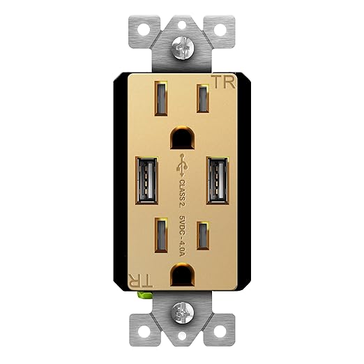 TOPGREENER High Speed USB Wall Outlet
