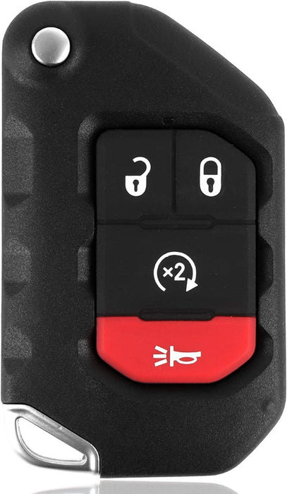 VOFONO (‎OHT1130261) 3+1 Buttons Smart Flip Car Key Fit for Jeep Wrangler