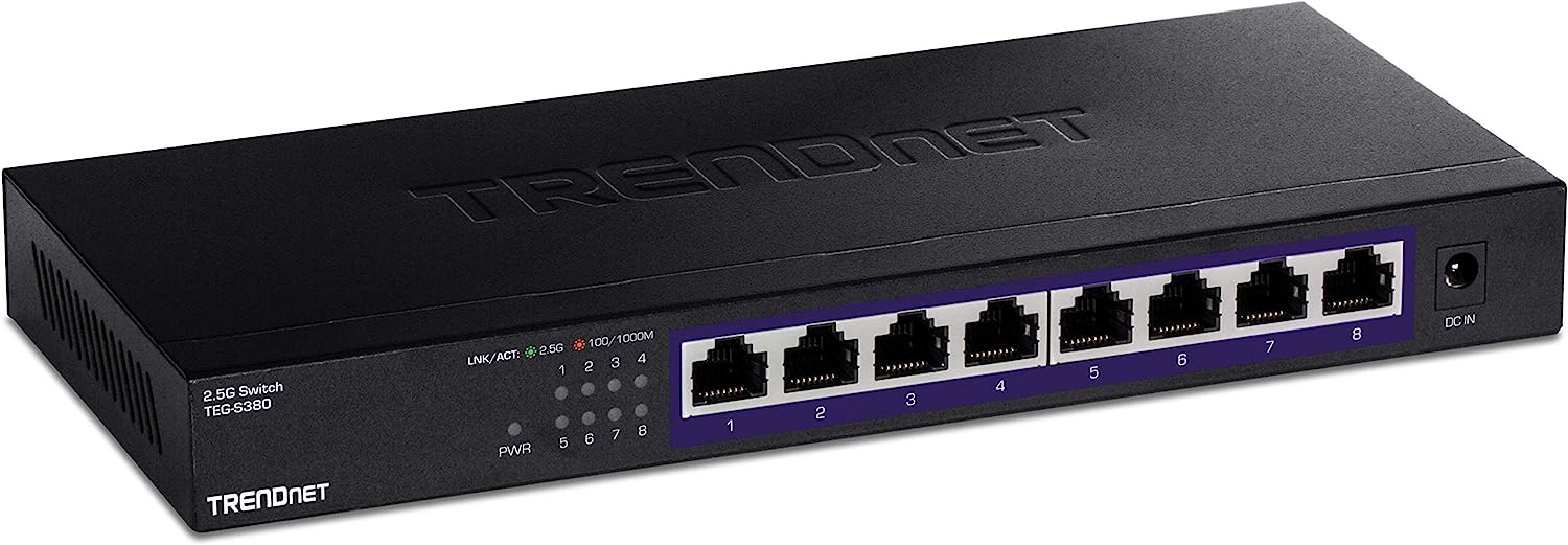 TRENDnet 8-Port Unmanaged 2.5G Switch 8 x 2.5GBASE-T Ports