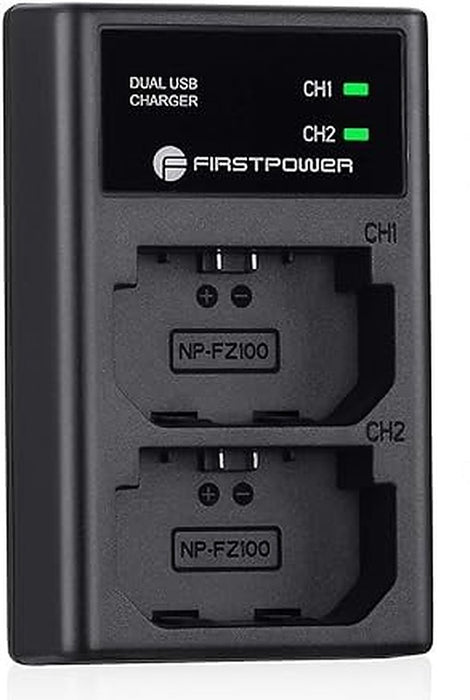 Firstpower DS-FZ100 Digital battery charger-Dual USB Charger for NP-FZ100 Batteries