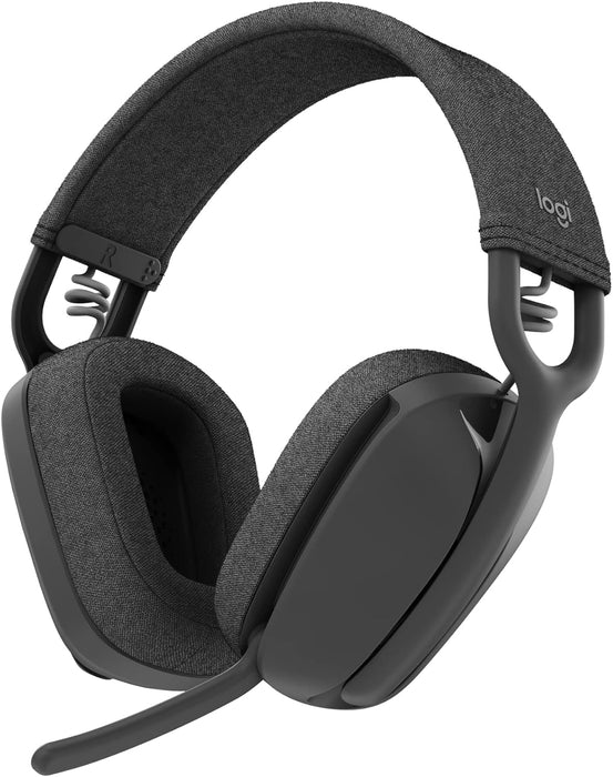 Logitech Zone Vibe 100 Lightweight Wireless Over Ear Headphones with Noise Canceling Microphone