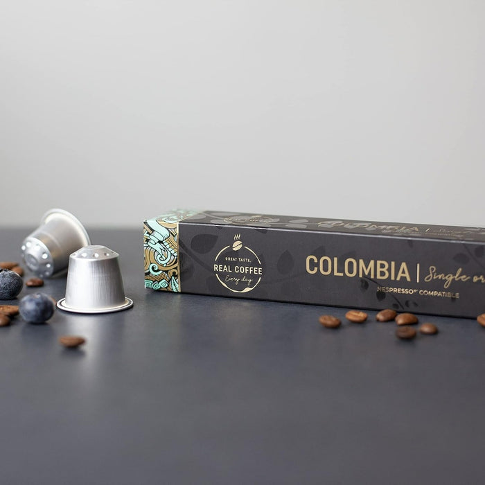 Real Coffee Great Taste Every Day-Colombia Single Origin Italian Espresso for Nespresso