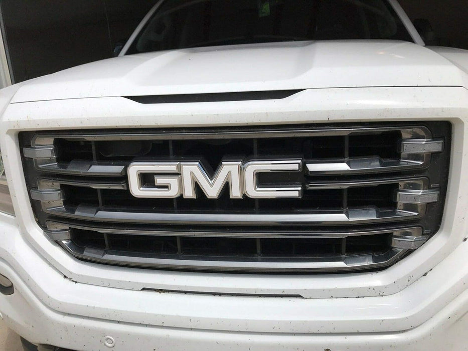 OFFROAD - Emblem Overlay Decals fits GMC Sierra 2018 - 2021 | Front & Rear - White