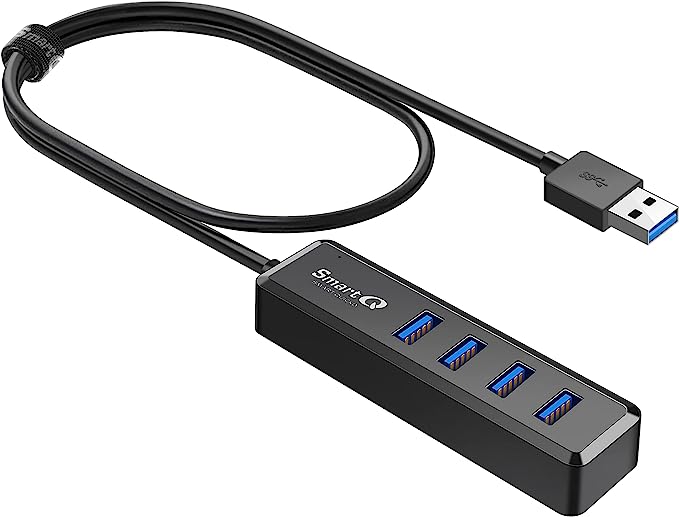 SmartQ H302S USB 3.0 Hub for Laptop with 2ft Long Cable