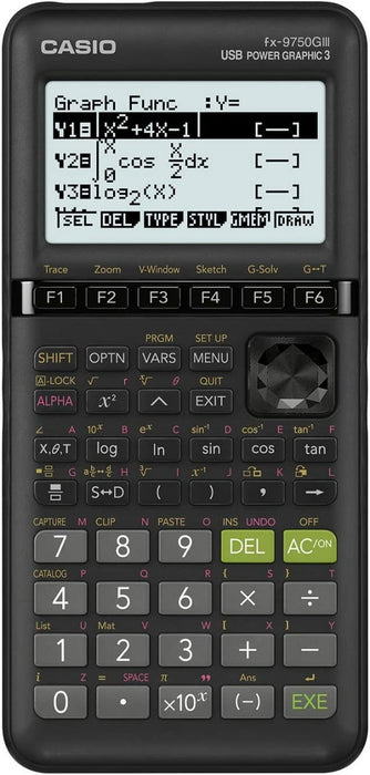 Casio fx-9750GIII Standard Graphing Calculator - Black