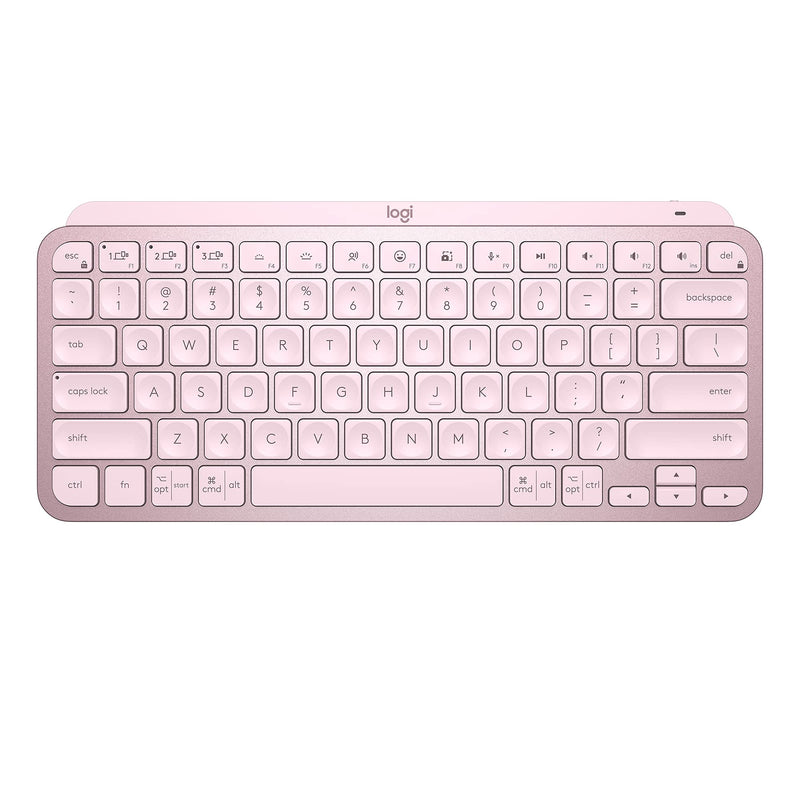 Logitech MX Keys Mini Minimalist Wireless Illuminated Keyboard - Pink