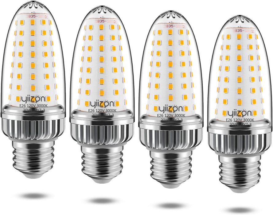 YIIZON LED Corn Bulbs E26 20W 150 Watt Equivalent Light Bulbs