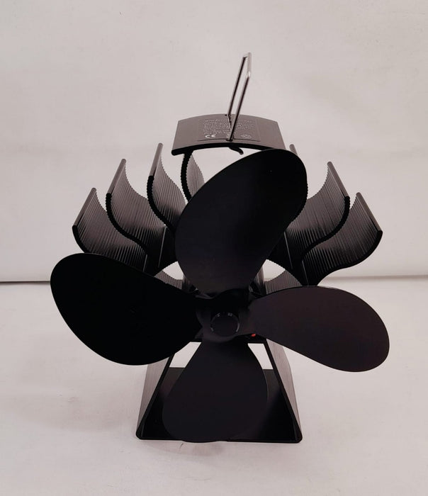 4 Blades Heat Powered Stove fan-Black