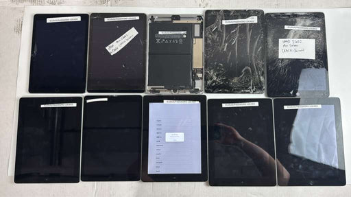 Lot of 10 - Mix Apple iPad Models  16GB - ASIS