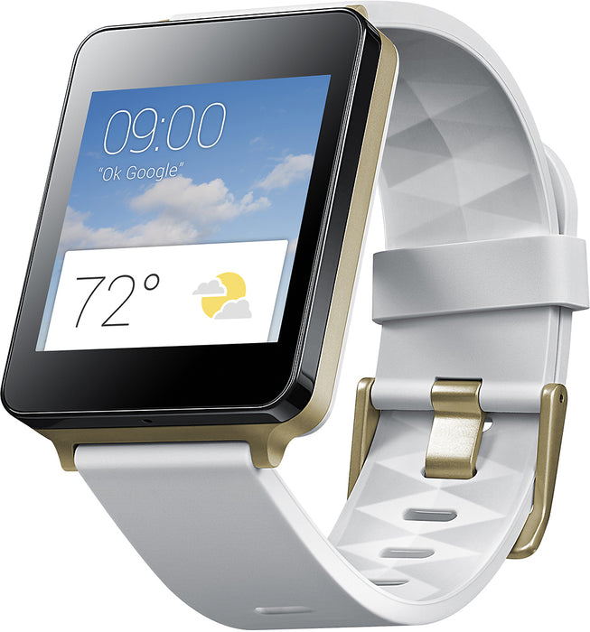 LG-W100 G Android Smartwatch - White/Gold