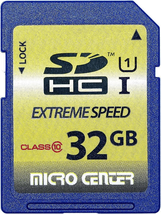 Micro Center 32GB SD Card Class 10 SDHC Flash Memory Card